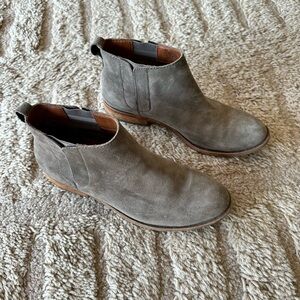 Kork-Ease Pull-on Suede Ankle Boots